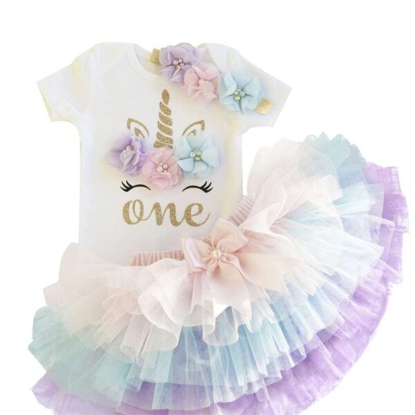 Princess Baby Dress, Girls First Birthday Dress, Girls 1 Year Outfit, Baby Girl Tutu Dress, Cake Smash Outfit, First Birthday Romper, baby Unicorn Dress