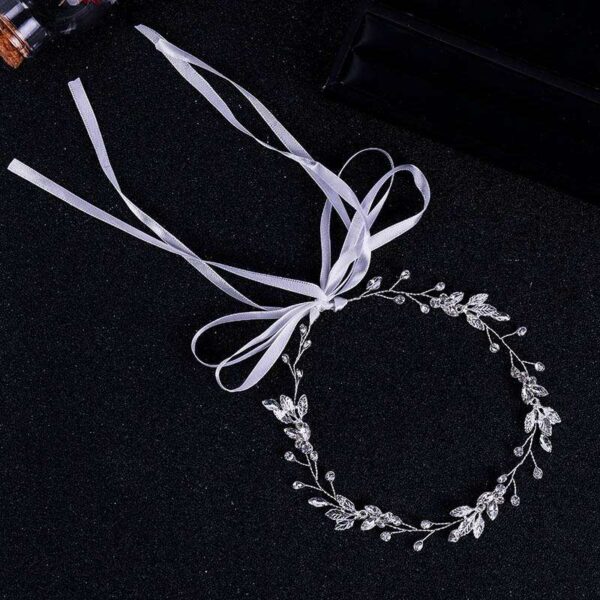 Gold/Silver Color Flower Ribbon Hairband Headband Girl or Woman Headpiece Tiara Wedding Bridal Hair Jewellery Accessory