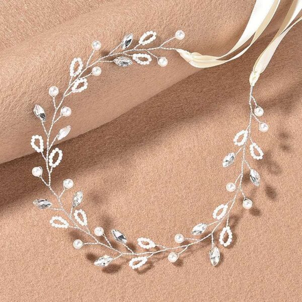 Gold/Silver Color Flower Ribbon Hairband Headband Girl or Woman Headpiece Tiara Wedding Bridal Hair Jewellery Accessory