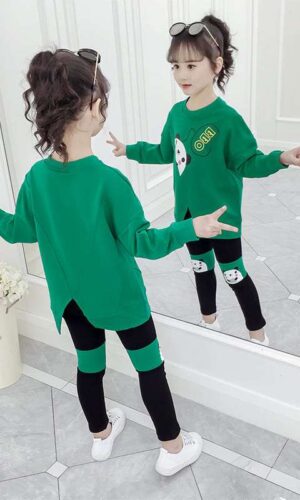 Cheeky Meeky Casual Kids Outfits Set for Girl Kids, Top and lagging Set for Girls, Track Suit for Girl kids