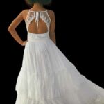 White Lace Cotton Flower Girl Dresses - Long Princess Maxi Dress for Girls' Birthdays and Special Occasions