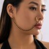 Nose Chain | Nose to Ear Chain | Face Chain| Nose Chain Earring | Nose Cuff Chain | Clip on Nose Chain