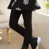 Winter Skirt pants for Girls, Warm Leggings Skirt-pants , Winter Leggings With Skirt, Winter Pants