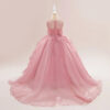 Elegant Flower Girl Bridesmaid Dresses – Princess Gowns for Weddings & Formal Parties Girls Trailing Dress