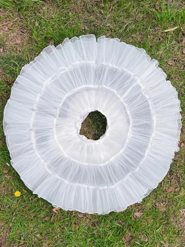 Elegant Wedding Petticoat Hoop Crinoline Tulle Skirt Underskirt – Bridal Half Slip Tutu for Women