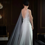 Elegant Bridal Capes & Veils – Pearl-Beaded Wedding Shawls & Cloaks with Long Train