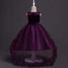 Girls Purple dress, Purple dress for girls ,trailing dress Girls birthday dress girl's long dress