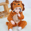 Adorable Animal Bodysuits: Boys & Girls Baby Rompers, Winter Cosplay Costumes, lion costume
