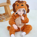 Adorable Animal Bodysuits: Boys & Girls Baby Rompers, Winter Cosplay Costumes, lion costume