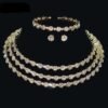 Bridal Necklace, Bridal Jewelry Rhinestone Choker, Silver Bridal Necklace And Earrings, Jewelry Set, Wedding Set, Jewellery For Bride, Wedding necklace set