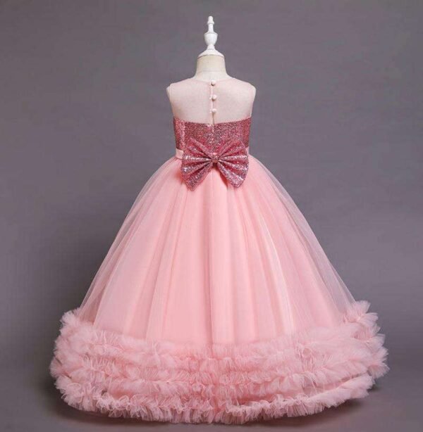 Girls Long Dresses, Flower Girl Dress, Lace Tulle Dresses, Girls Birthday Dress, Long Flower Girl Dress, floor-length girl dress, lace flower girl dress
