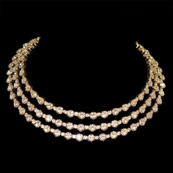 Bridal Necklace, Bridal Jewelry Rhinestone Choker, Silver Bridal Necklace And Earrings, Jewelry Set, Wedding Set, Jewellery For Bride, Wedding necklace set
