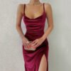 Elegant Velvet Off-Shoulder Bodycon Dress - Sleeveless Summer Midi Gown for Women | Perfect for Parties & Club Nights