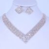 Silver Bridal Necklace And Earrings Necklace | Jewelry Set | Wedding Set| Leaf Style Jewellery For Bride | Wedding necklace set (AU Stock)