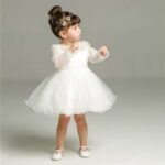 Christening gown, flower girl dress, Girls church dress, Baptism dress for baby girl, Toddler White dress, Christening Dress