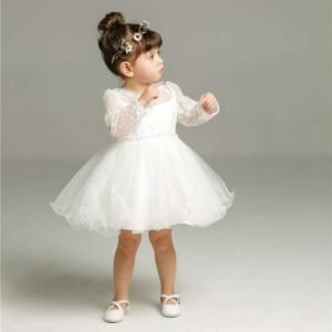 Christening gown, flower girl dress, Girls church dress, Baptism dress for baby girl, Toddler White dress, Christening Dress