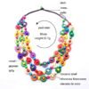 Boho Beaded Ethnic Necklace, Layered Necklace, Gift for Women, Best Friend Gift, Goddess Necklace, Bohemian jewelry, ethnic necklace, chunky beaded necklace, Handmade jewellery