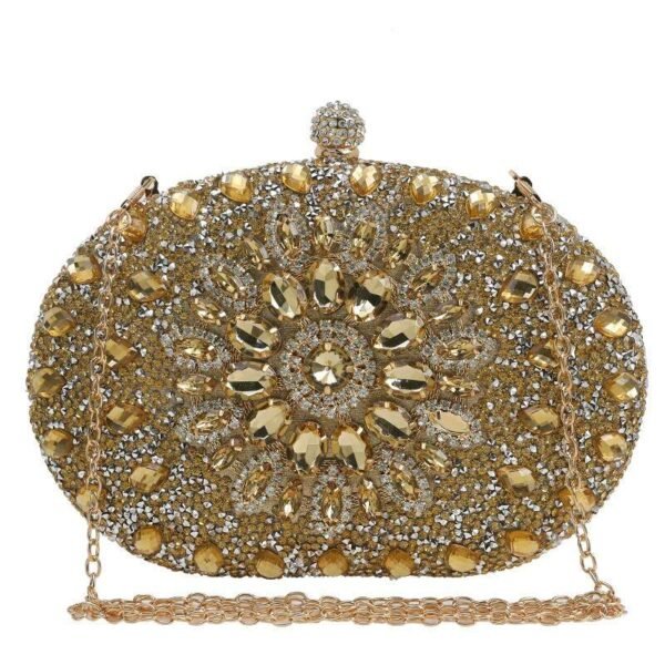 Crystal Beaded Bridal Clutch, Wedding Crystal Clutch, Bridal Clutch Bag,Clutch Bags, Diamond Rhinestone Purse, Female clutches, Chain Handbags, Wedding Purse , Evening Bag