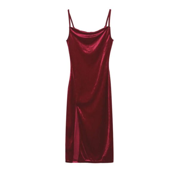 Elegant Velvet Off-Shoulder Bodycon Dress - Sleeveless Summer Midi Gown for Women | Perfect for Parties & Club Nights
