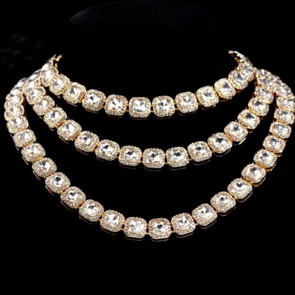 Crystal Choker Chain, Cuban Link Choker, Diamond Choker, Iced out Cuban Link Chain , Diamond Curb Chain, Cuban Link Necklace, Bling Choker
