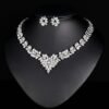 Glamorous Leaf-inspired Jewelry Set: Perfect for Weddings and Parties, Leaves Jewelry Sets for Women, Bridal Necklace Earrings Set, Wedding jewellery, Party Necklace