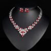 Glamorous Leaf-inspired Jewelry Set: Perfect for Weddings and Parties, Leaves Jewelry Sets for Women, Bridal Necklace Earrings Set, Wedding jewellery, Party Necklace