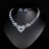 Glamorous Leaf-inspired Jewelry Set: Perfect for Weddings and Parties, Leaves Jewelry Sets for Women, Bridal Necklace Earrings Set, Wedding jewellery, Party Necklace