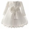 Toddler Christening gown, flower girl dress, Girls church dress, Newborn White Baptism dress, Toddler White dress, Christening Dress, Baby Girl Long Sleeves Dress