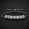 Flower girl Bracelet Gift, Junior Bridesmaid Gift, Green Pink Rose Gold Silver Bracelet, Cubic Zirconia Bracelet