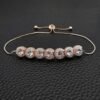 Flower girl Bracelet Gift, Junior Bridesmaid Gift, Green Pink Rose Gold Silver Bracelet, Cubic Zirconia Bracelet