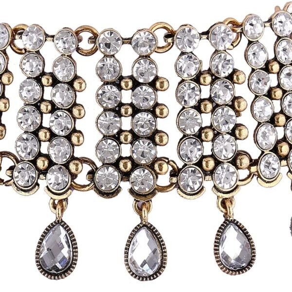 Indian Necklace set for Women, Party Jewelry, Choker set, Party Necklace, Rhinestone Choker Necklace, Water Drop necklace