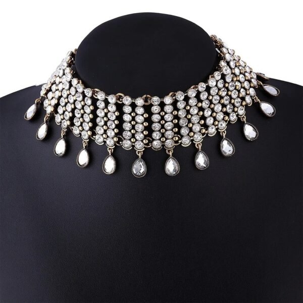 Indian Necklace set for Women, Party Jewelry, Choker set, Party Necklace, Rhinestone Choker Necklace, Water Drop necklace