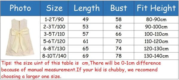 Baby Girls Dresses Elegant Wedding Princess Party Dress Girls Birthday Dress Formal Clothing