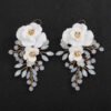 Flower Necklace Set, Flower Earrings Wedding Accessories Jewelry Party, Crystal Bridal Ornaments, Wedding Jewellery set