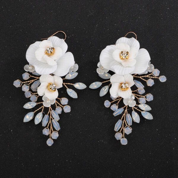 Flower Necklace Set, Flower Earrings Wedding Accessories Jewelry Party, Crystal Bridal Ornaments, Wedding Jewellery set