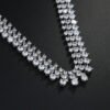 Chunky Bridal Jewelry Sets Silver necklace set cubic zirconia Jewellery set Wedding Jewelry Sets for Women