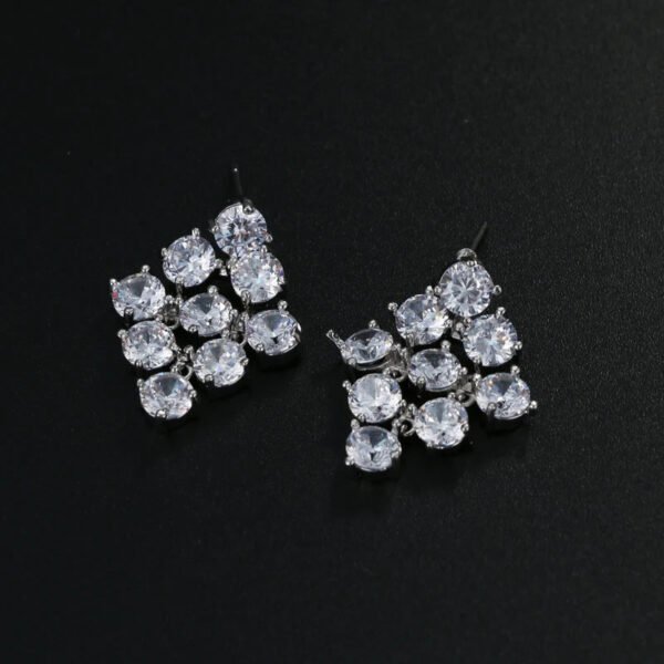 Chunky Bridal Jewelry Sets Silver necklace set cubic zirconia Jewellery set Wedding Jewelry Sets for Women