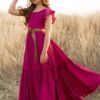 Princess Girls Lace Cotton Long Dresses, Long Maxi Dress, Long Lace Flower Girl Dress, Long Dresses, Girls Birthday Dress, Girls Long Dress