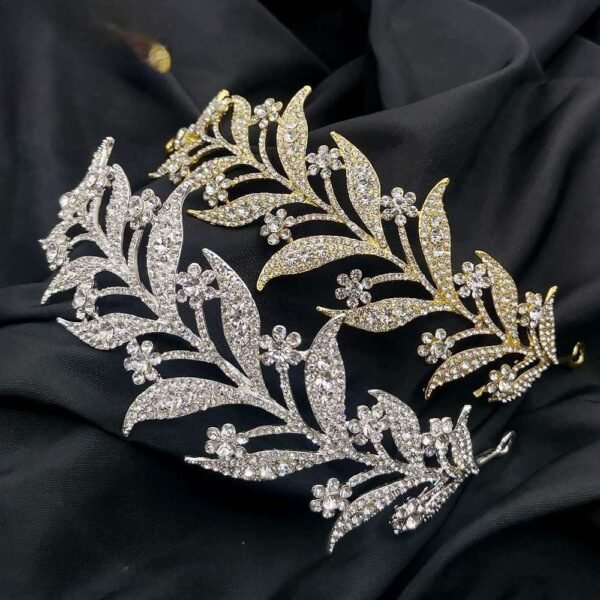 Bridal Hairpiece | Bridesmaids | Hair Comb | Bridal Hair Jewellery | Wedding Prom Bridal Hair Accessories | Leaf Rhinestones Crystal Hair Comb