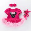 Cute Baby Girls' Pink Romper Dress for Birthday Celebrations Baby Girls dress romper Baby birthday dress Baby pink dress