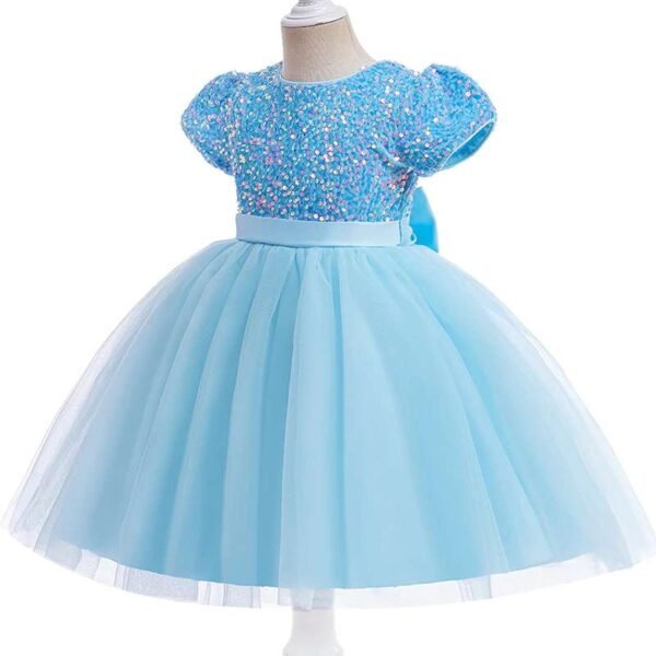 Blue Girl Dress | Princess Dress | Baby Birthday Party Princess Pageant Prom Gown Flower Child Formal Wedding Vestido, LaceTulle Dress