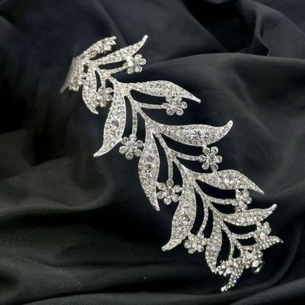 Bridal Hairpiece | Bridesmaids | Hair Comb | Bridal Hair Jewellery | Wedding Prom Bridal Hair Accessories | Leaf Rhinestones Crystal Hair Comb