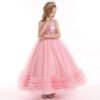Girls Long Dresses, Flower Girl Dress, Lace Tulle Dresses, Girls Birthday Dress, Long Flower Girl Dress, floor-length girl dress, lace flower girl dress