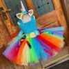 Rainbow Dress, Unicorn Tutu Dress, Girls Unicorn Dress, Girls Rainbow Dress, Unicorn Birthday dress, Unicorn Party Dress