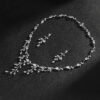 Branch Shape Necklace And Earring set, Bridal Necklace Set, Silver Wedding Necklace Earrings Set, Wedding Necklace for bride