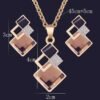 Crystal Pendants Necklace Earrings Sets | Bridal Wedding Earring Necklace Set | Colourful Jewellry Set | Bridesmaid Necklace Earring SET | Crystal Bridal Necklace Set