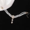 Bridal jewelry set, Bridal choker necklace, Wedding choker, white pearl jewelry set, bridesmaid jewelry, Pearls Choker Set