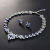 Glamorous Leaf-inspired Jewelry Set: Perfect for Weddings and Parties, Leaves Jewelry Sets for Women, Bridal Necklace Earrings Set, Wedding jewellery, Party Necklace