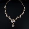 Bridal necklace and earrings| Bridal jewelry set | Wedding necklace set| Leaf style Wedding jewellery for bride