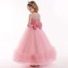Girls Long Dresses, Flower Girl Dress, Lace Tulle Dresses, Girls Birthday Dress, Long Flower Girl Dress, floor-length girl dress, lace flower girl dress